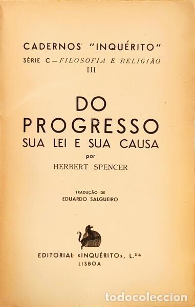 Libros: SPENCER. (Herbert) - DO PROGRESSO, SUA LEI E SUA CAUSA. - Foto 2