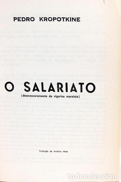 Libros: KROPOTKINE. (Pedro) - O SALARIATO. - Foto 2