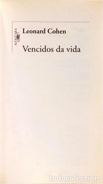 Libros: COHEN. (Leonard) - VENCIDOS DA VIDA. [1.&ordf; EDI&Ccedil;&Atilde;O] - Foto 2