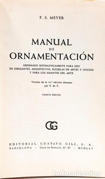 Libros: MEYER. (F. S.) - MANUAL DE ORNAMENTACI&Oacute;N. - Foto 2