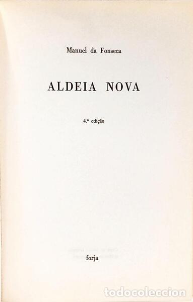 Libros: FONSECA. (Manuel da) - ALDEIA NOVA. [4.&ordf; EDI&Ccedil;&Atilde;O] - Foto 2
