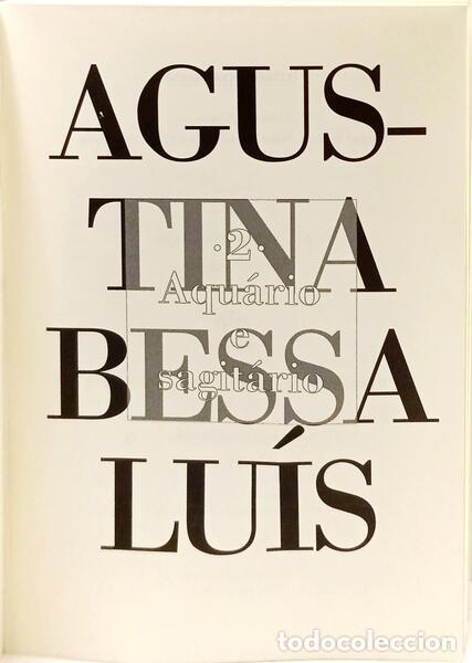 Libros: BESSA-LU&Iacute;S. (Agustina) - AQU&Aacute;RIO E SAGIT&Aacute;RIO. - Foto 2