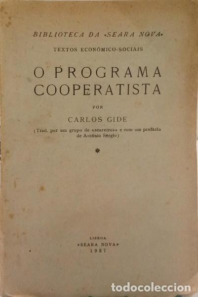 Libros: GIDE. (Carlos) - O PROGRAMA COOPERATISTA. - Foto 1