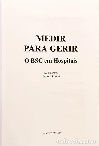 Libros: MATOS. (Lu&iacute;s) e Isabel Ramos. - MEDIR PARA GERIR - Foto 2