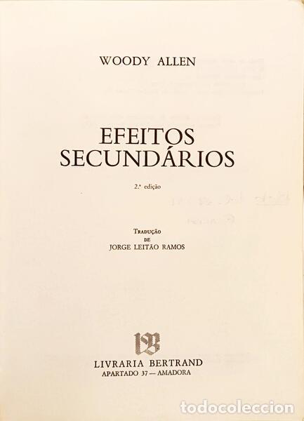 Libros: ALLEN. (Woody) - EFEITOS SECUND&Aacute;RIOS. [2.&ordf; EDI&Ccedil;&Atilde;O] - Foto 2