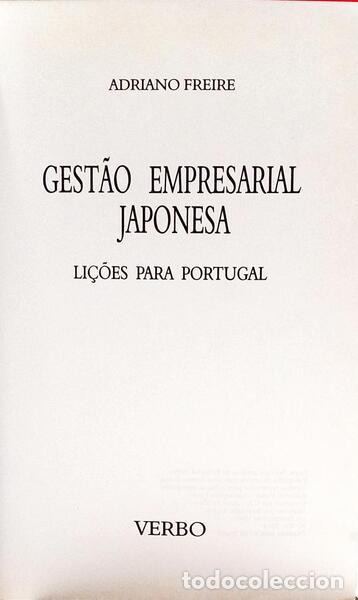 Libros: FREIRE. (Adriano) - GEST&Atilde;O EMPRESARIAL JAPONESA. - Foto 2