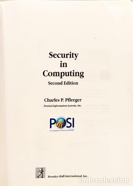 Libros: PFLEEGER. (Charles P.) - SECURITY IN COMPUTING. - Foto 2