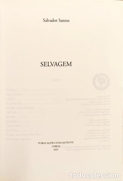 Libros: SANTOS. (Salvador) - SELVAGEM. - Foto 2