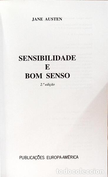 Libros: AUSTEN. (Jane) - SENSIBILIDADE E BOM SENSO. [2.&ordf; EDI&Ccedil;&Atilde;O] - Foto 2