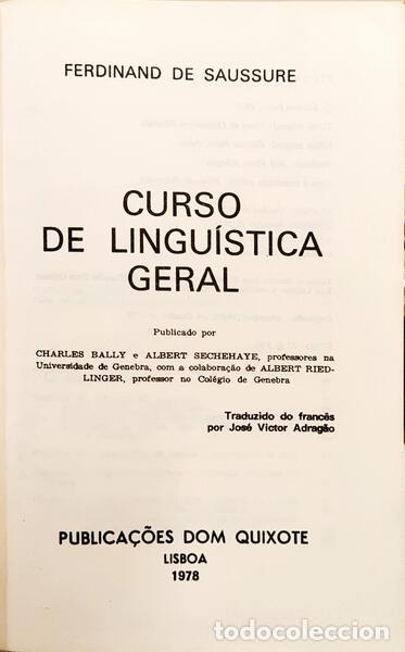 Libros: SAUSSURE. (Ferdinand de) - CURSO DE LINGU&Iacute;STICA GERAL. [4.&ordf; EDI&Ccedil;&Atilde;O] - Foto 2