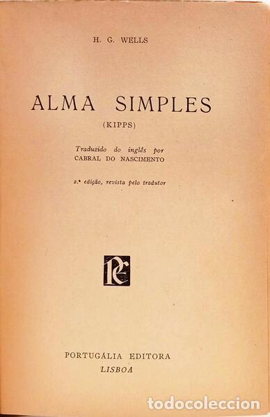Libros: WELLS. (Herbert George) - ALMA SIMPLES. [2.&ordf; EDI&Ccedil;&Atilde;O] - Foto 2