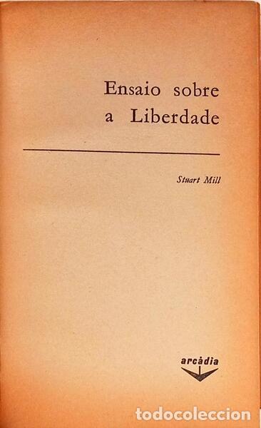 Libros: STUART MILL. (John) - ENSAIO SOBRE A LIBERDADE. - Foto 2
