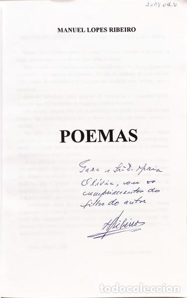 Libros: LOPES RIBEIRO. (Manuel) - POEMAS. - Foto 2