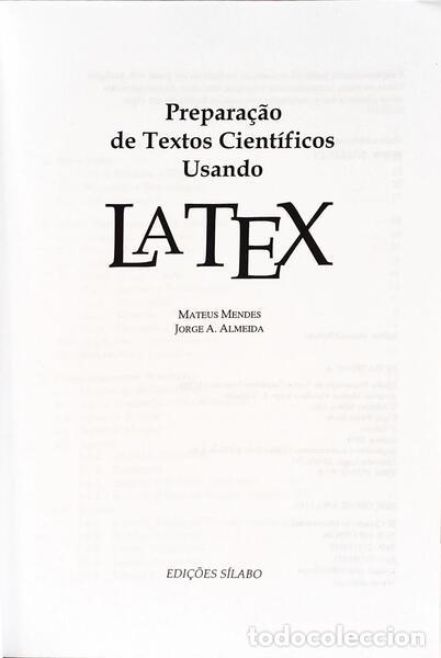 Libros: MENDES. (Mateus) e Jorge A. Almeida. - PREPARA&Ccedil;&Atilde;O DE TEXTOS CIENT&Iacute;FICOS USANDO LATEX. - Foto 2