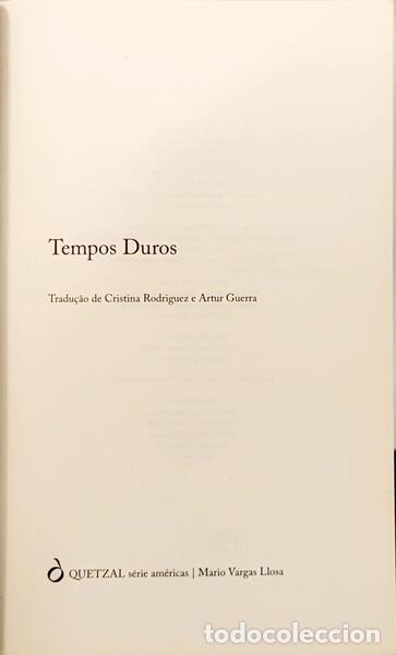 Libros: VARGAS LLOSA. (Mario) - TEMPOS DUROS. - Foto 3