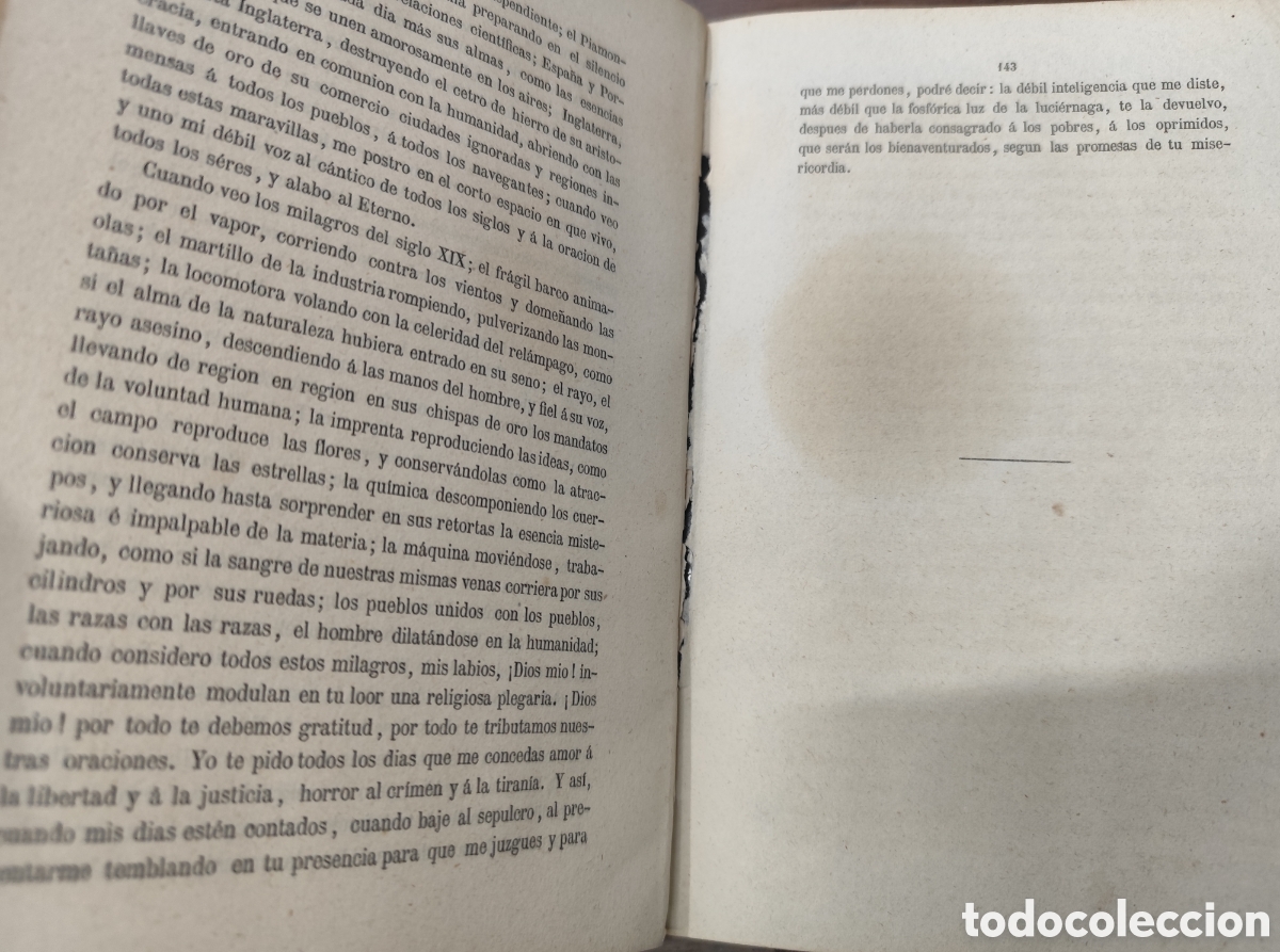 Libros: LA FORMULA DEL PROGRESO. Ideas democr&aacute;ticas. 1&ordf; Edici&oacute;n. A&ntilde;o 1858 - CASTELAR,Emilio - Foto 3