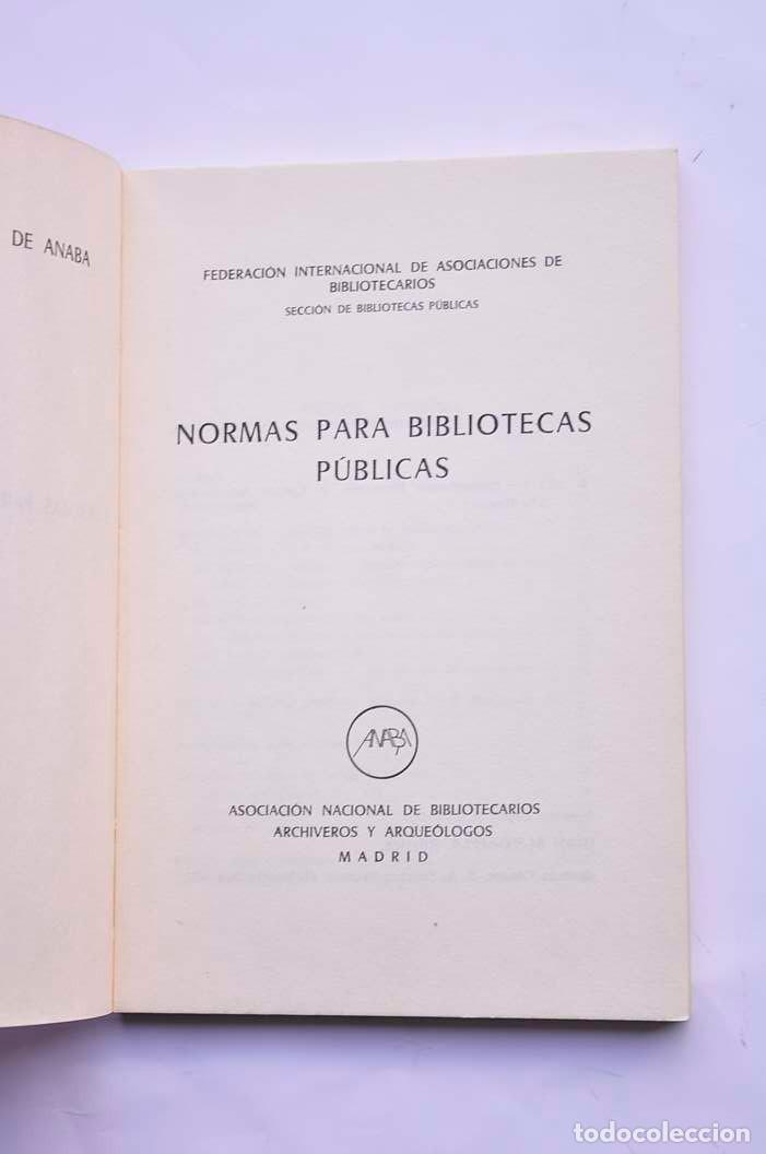 Libros: Normas para bibliotecas p&uacute;blicas - IFLA - FIAB - Foto 2