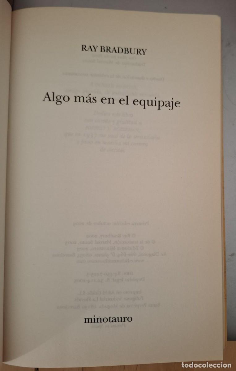 Libros: Ray Bradbury - ALGO M&Aacute;S EN EL EQUIPAJE - Foto 2