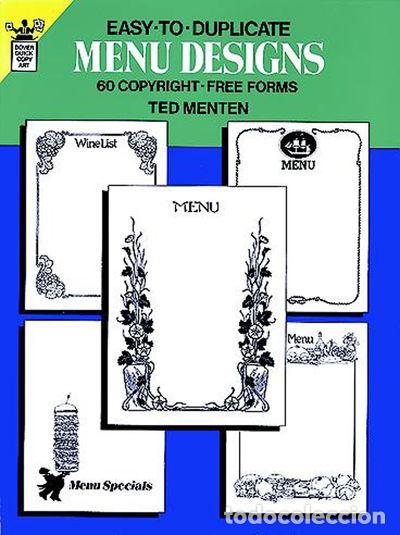 Libros: Easy-to-Duplicate Menu Designs- 9780486251738