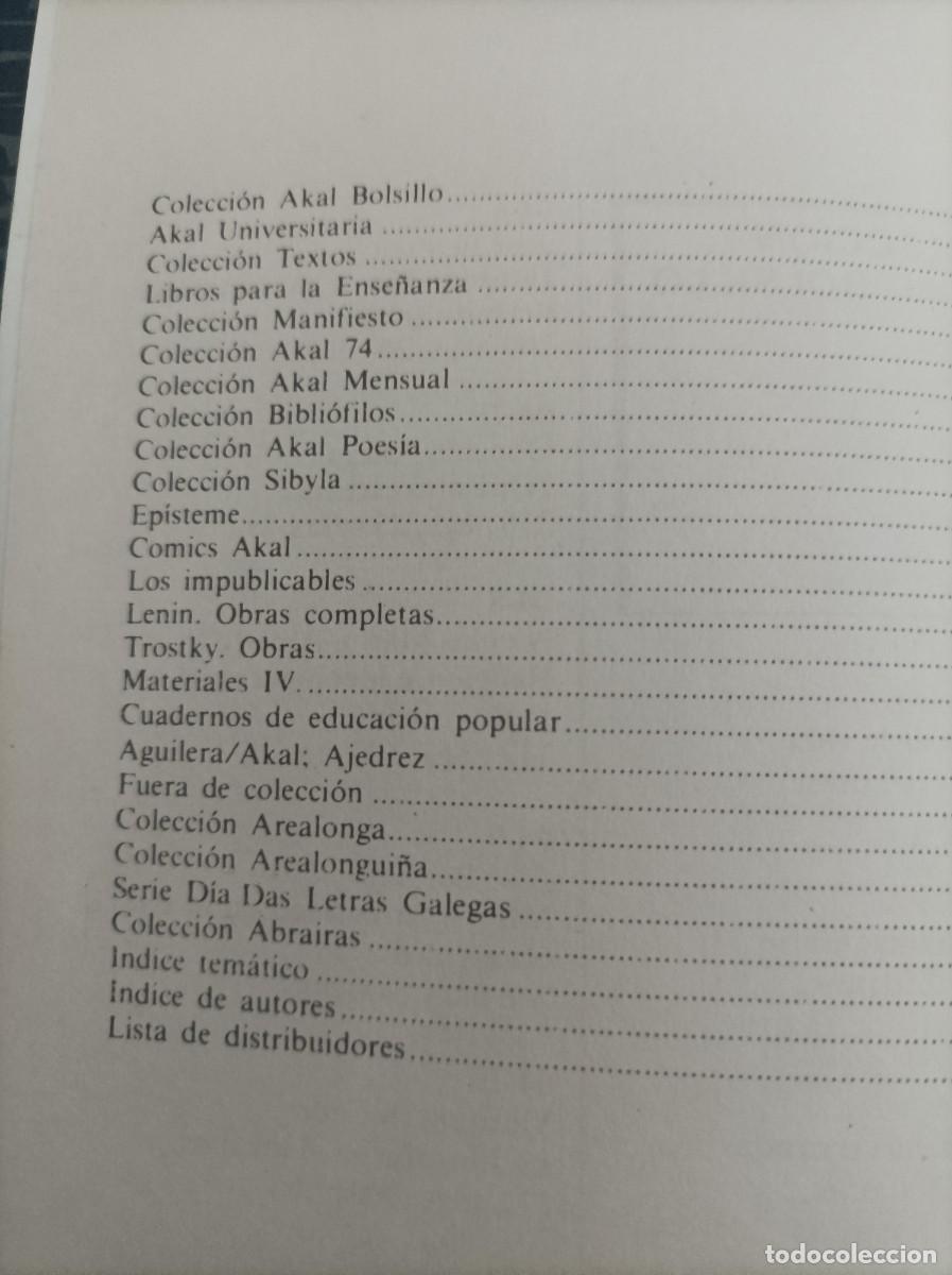 Libros: AKAL , CAT&Aacute;LOGO GENERAL,1982,59 P&Aacute;GINAS. - Foto 2