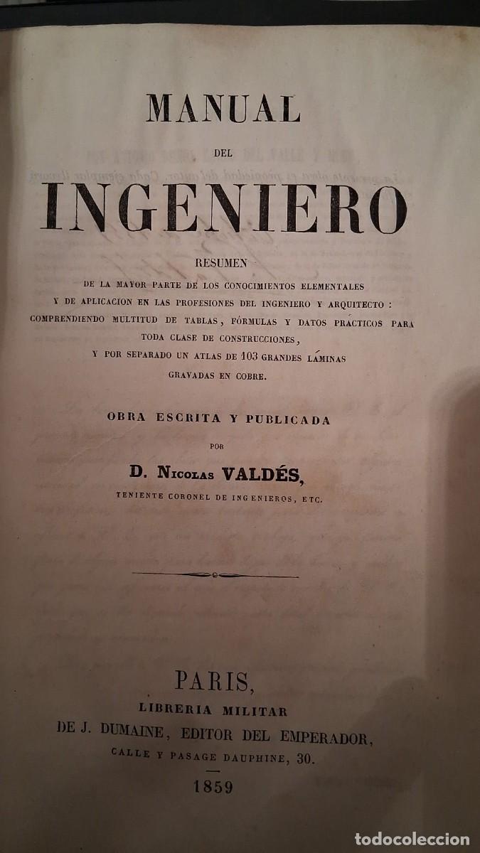 Libros: Manual del Ingeniero D. Nicolas Valdes