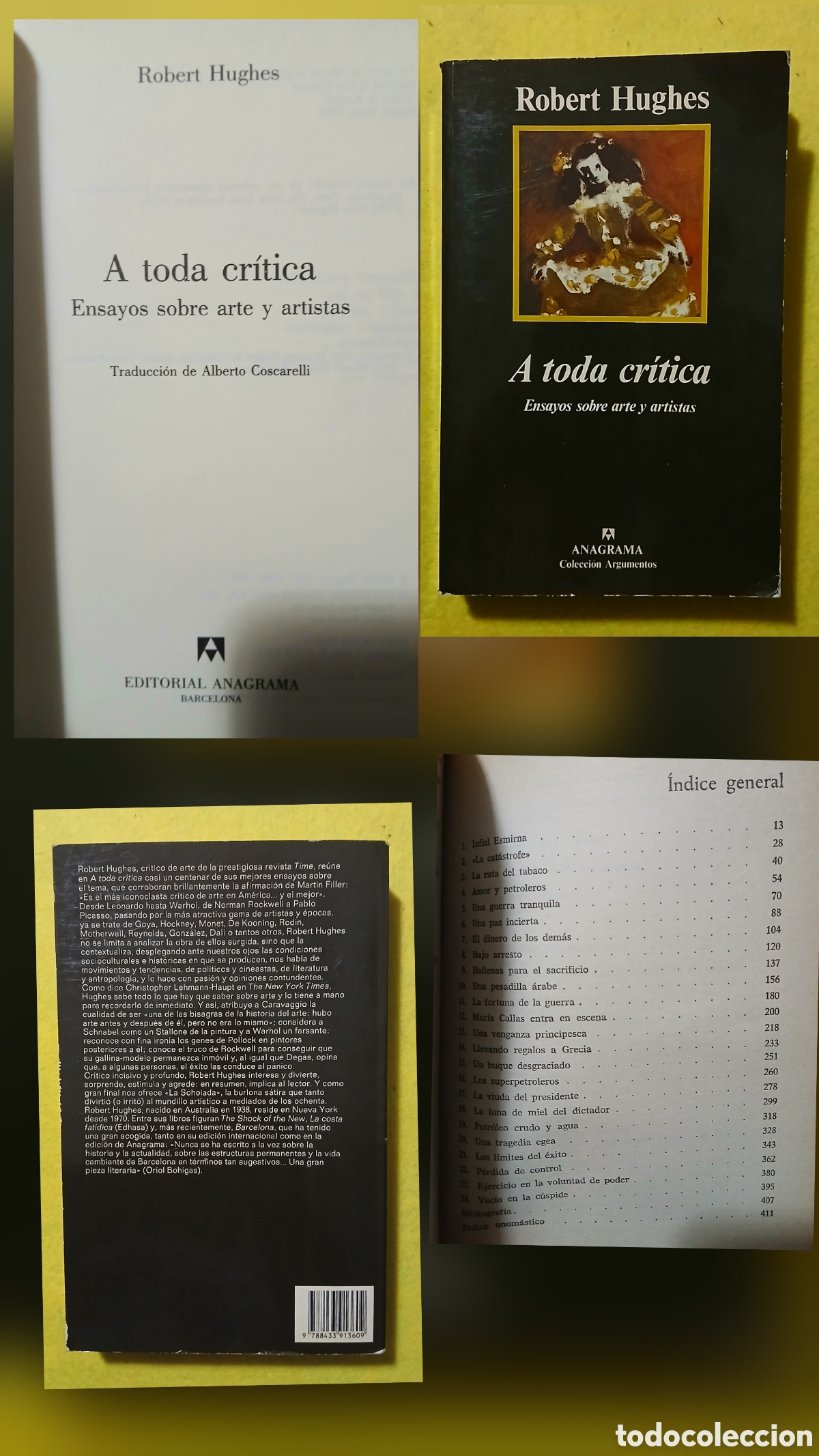 Livros em segunda m&atilde;o: A toda cr&iacute;tica, Robert Hughes