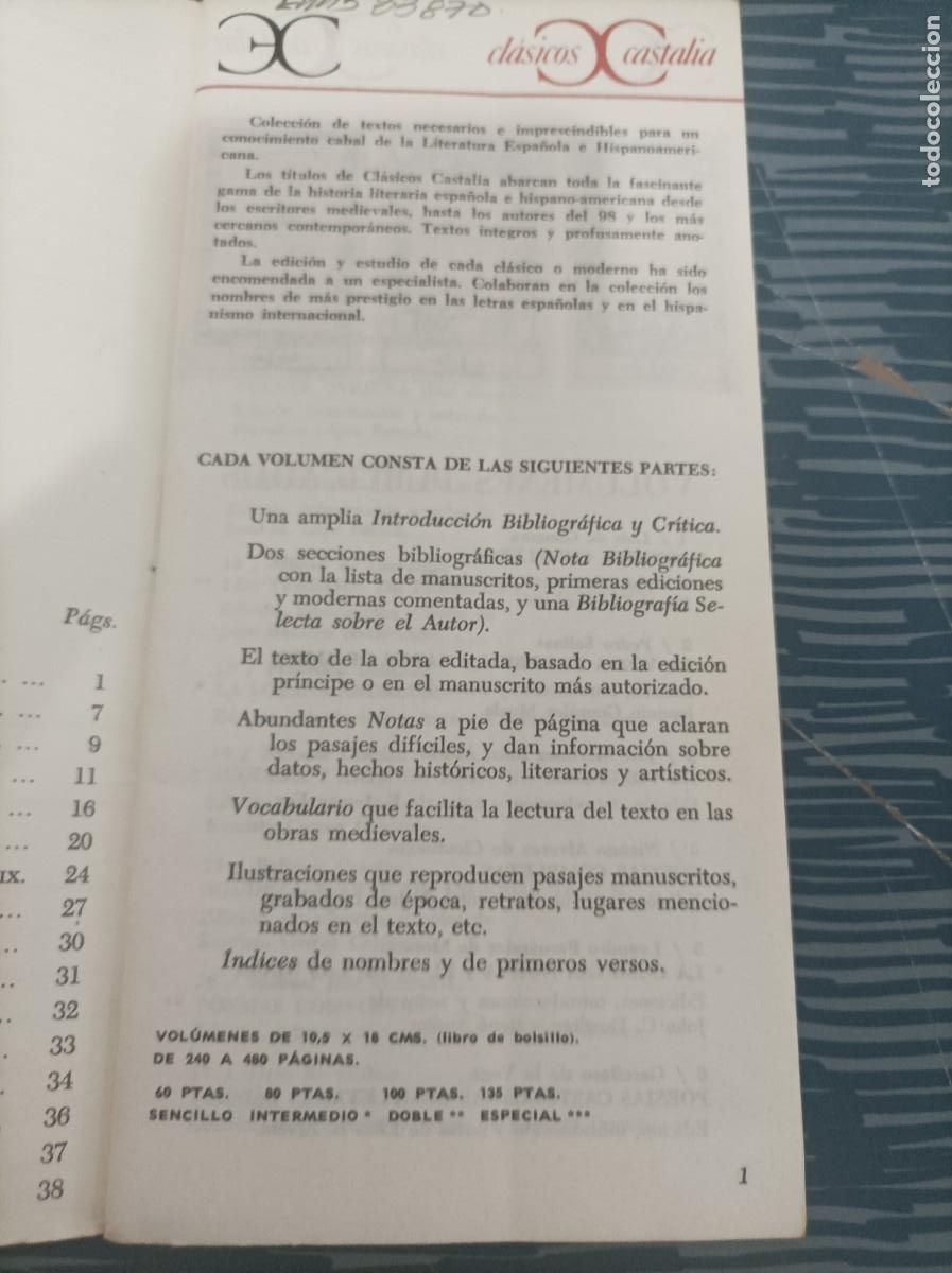 Libros: EDITORIAL CASTALIA,1971,CATALOGO,41 P&Aacute;GINAS. - Foto 3