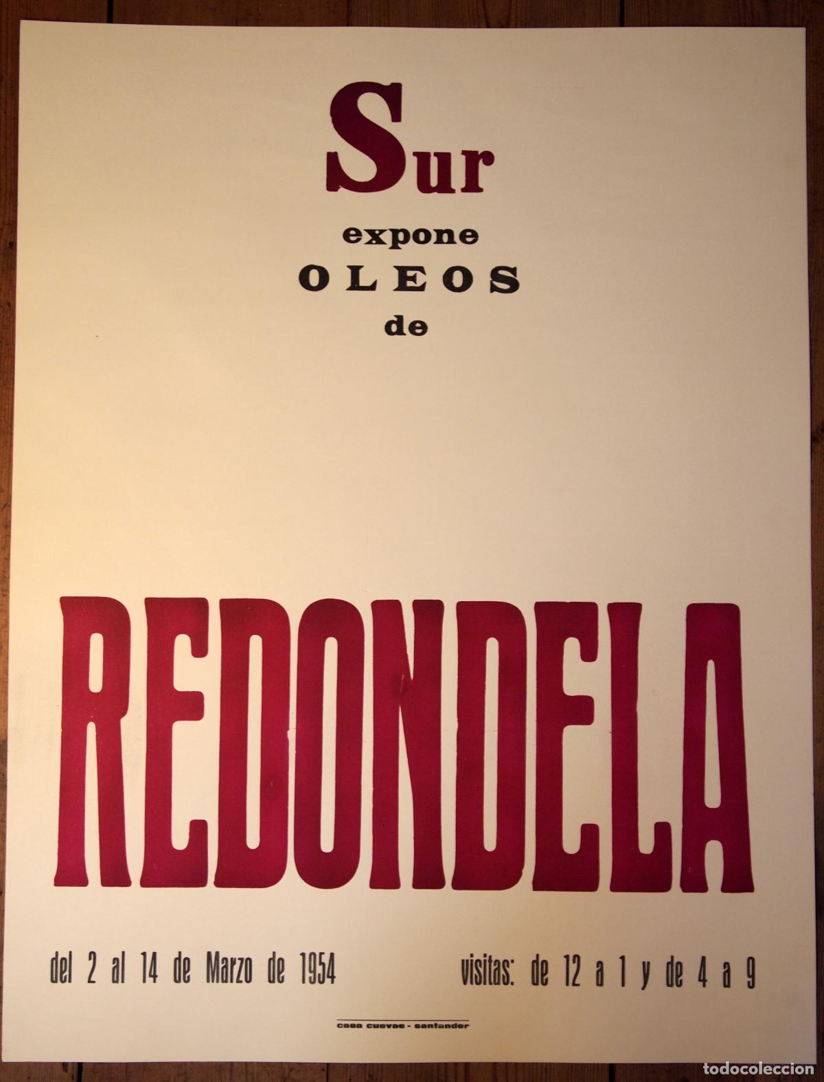 books: Cartel. Sur expone &oacute;leos de [Agust&iacute;n] REDONDELA. -