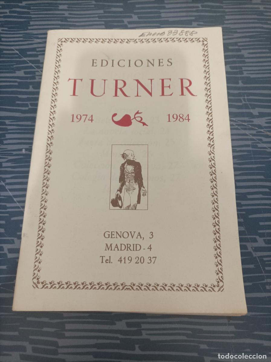 Libros: EDICIONES TURNER,1974-1984,29 P&Aacute;GINAS. - Foto 1