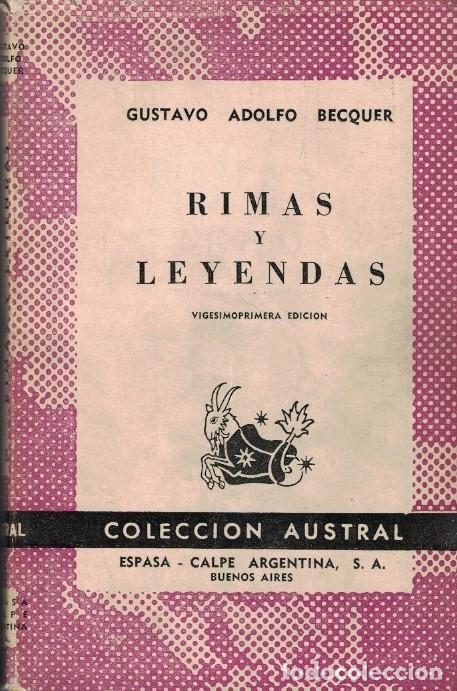 Libros: RIMAS Y LEYENDAS. - Becquer. Gustavo Adolfo, - Foto 1
