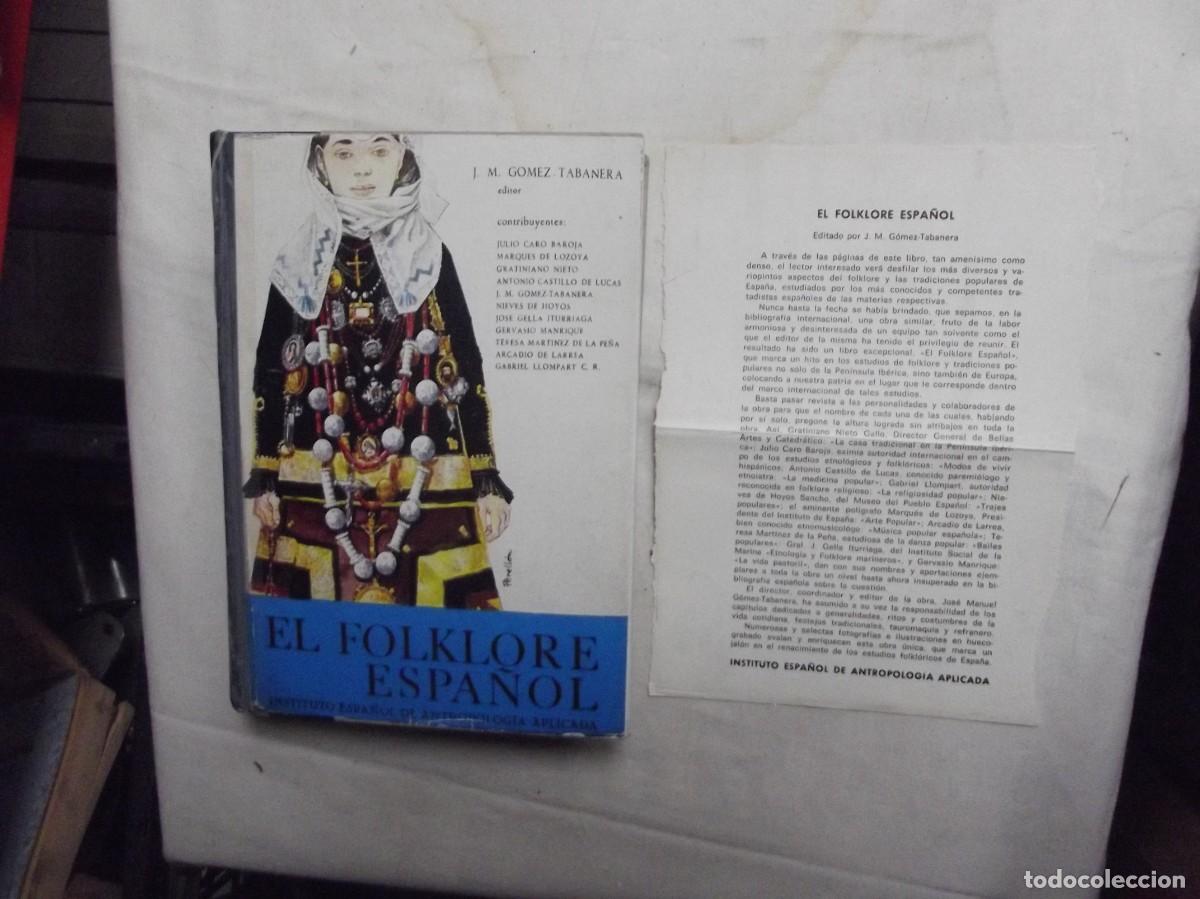 Libros: EL FOLKLORE ESPA&Ntilde;OL DE J.M. GOMEZ TABANERA - Foto 2