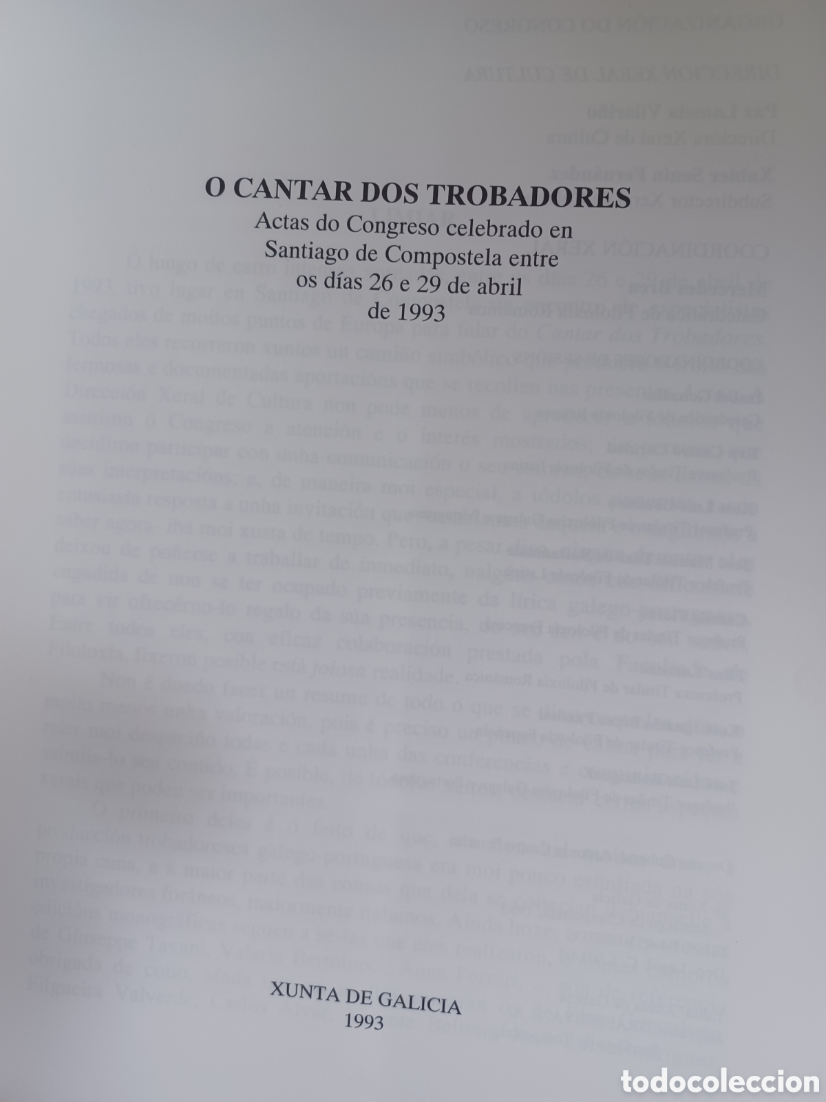 Libros: O cantar dos trobadores. Actas/ Xunta de Galicia, 1993 - Foto 4