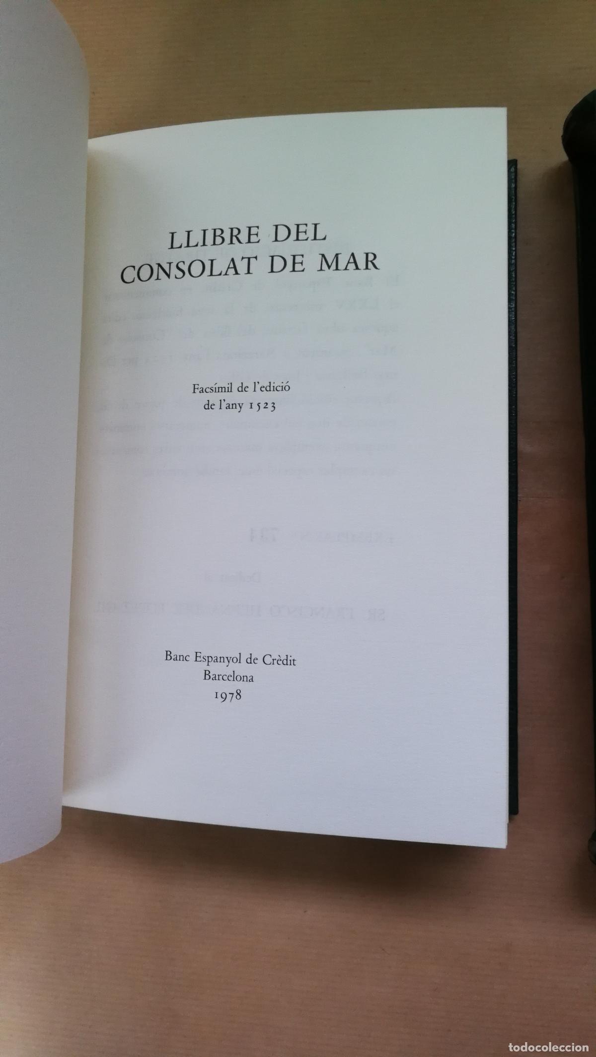 Libros: LLIBRE DEL CONSOLAT DE MAR. Facs&iacute;mil de ledici&oacute; de lany 1523. - Foto 3