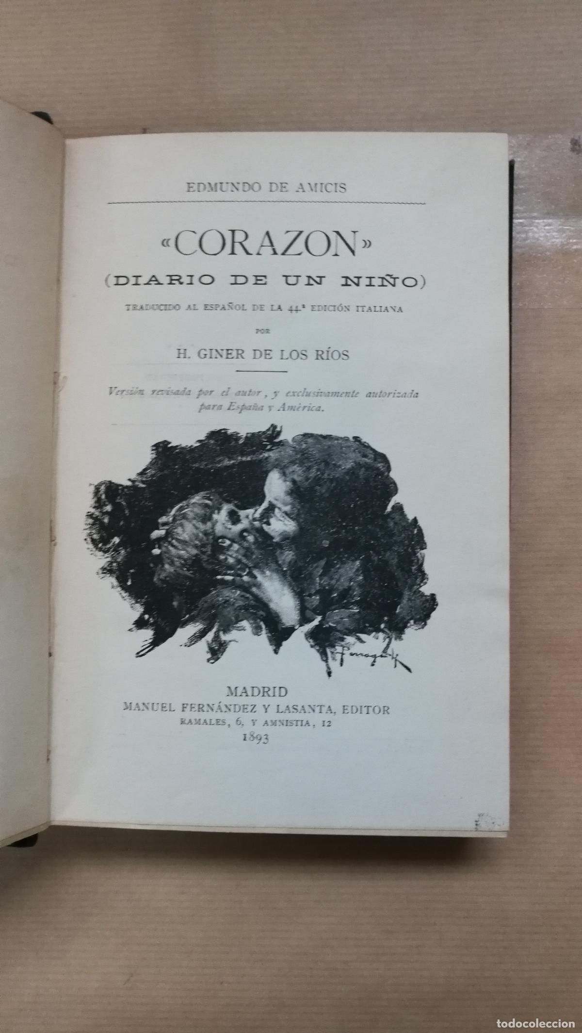 Libros: Corazon (Diario De Un Ni&ntilde;o) - De Amicis Edmundo - Foto 1