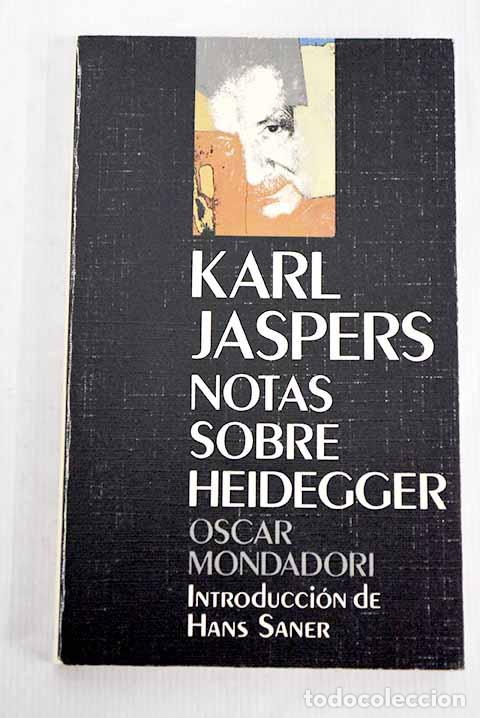 Libros: Notas sobre Martin Heidegger.- Jaspers, Karl - Foto 1