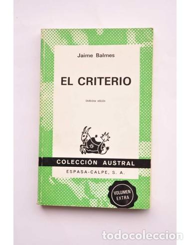 Libros: El criterio - BALMES, Jaime - Foto 1