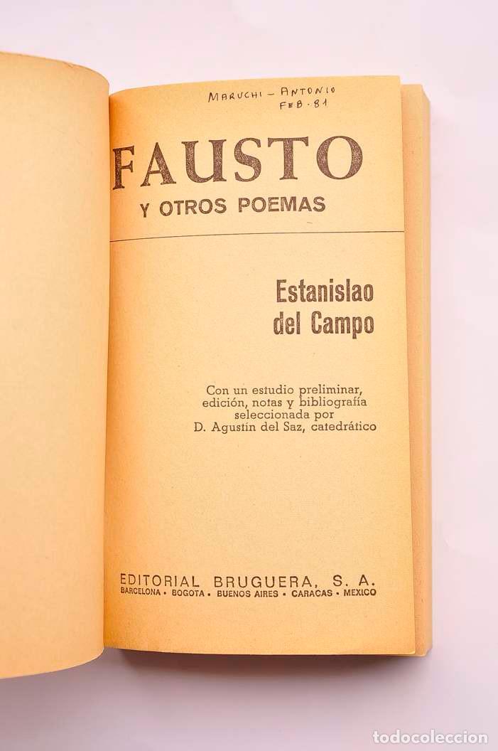 Libros: Fausto y otros poemas - CAMPO, Estanislao del - Foto 2