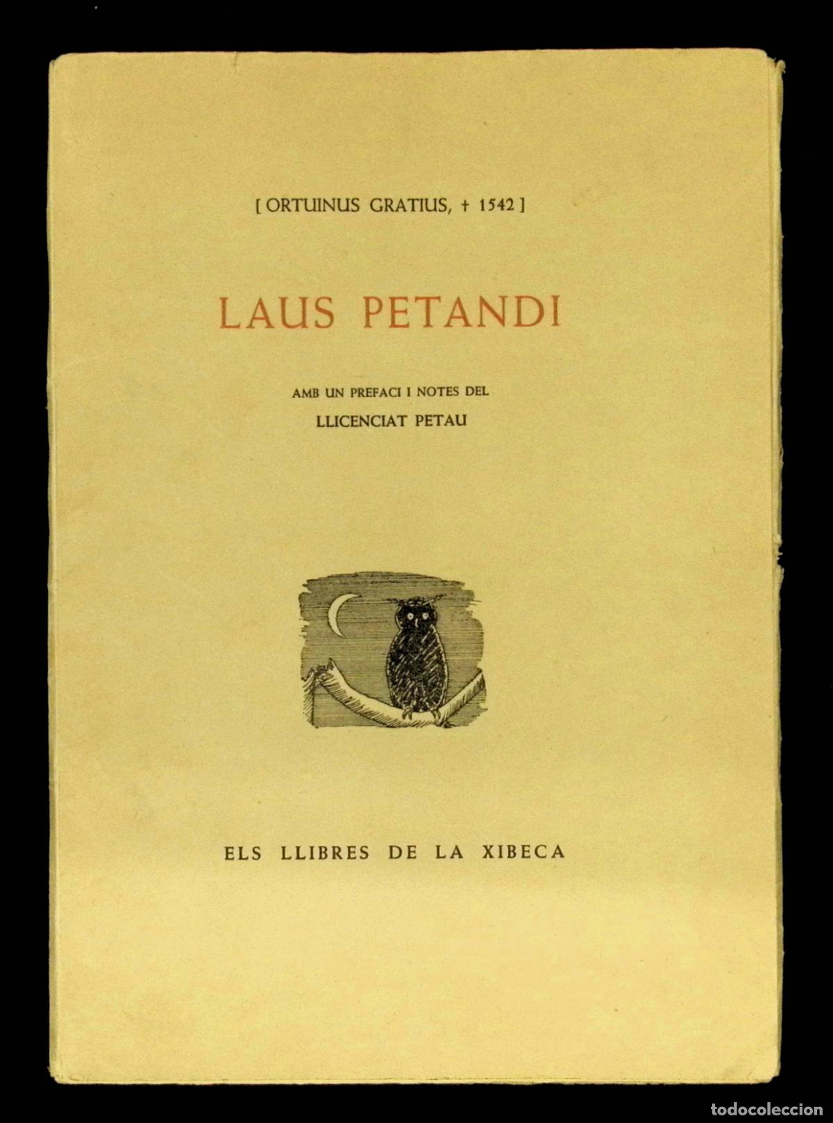 Libros: LAUS PETANDI. - GRATIUS, Ortuinus. - Foto 1