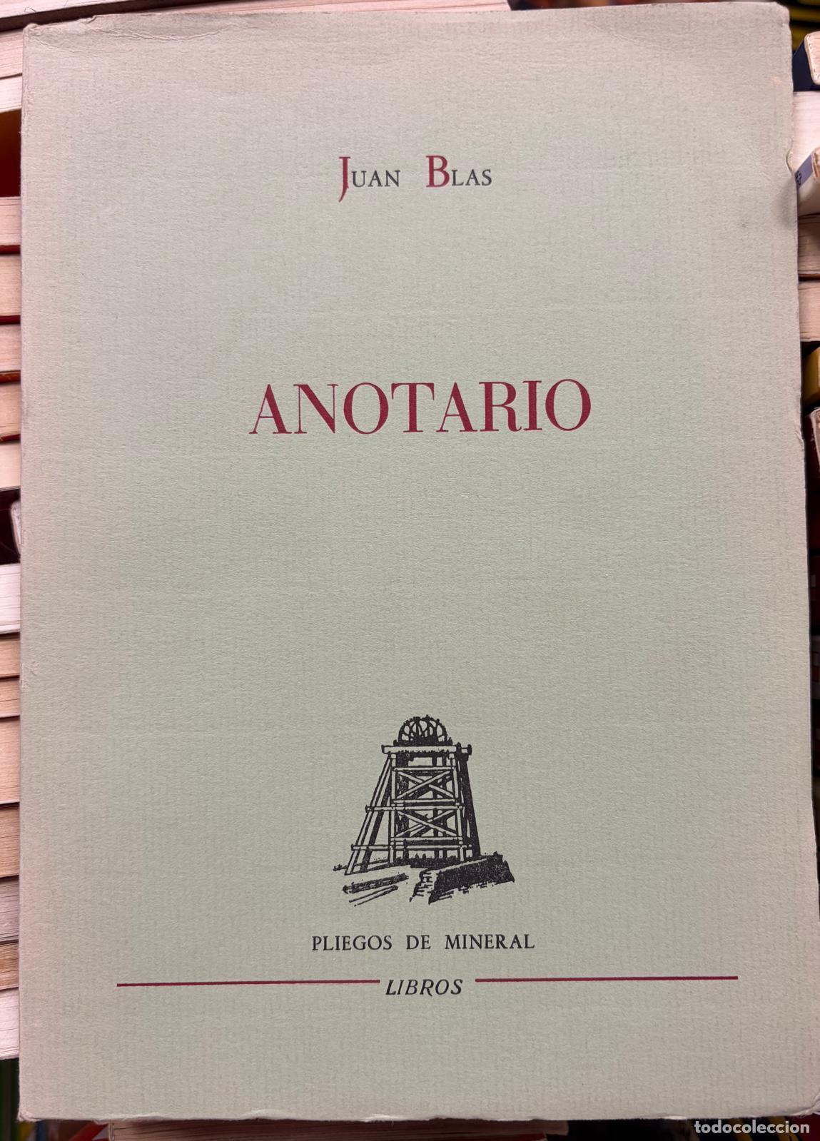 Libri di seconda mano: ANOTARIO - BLAS, JUAN