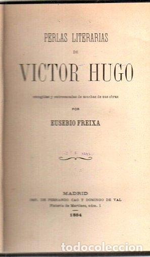 Libros: Perlas literarias de Victor Hugo - Freixa, Eusebio - Foto 1