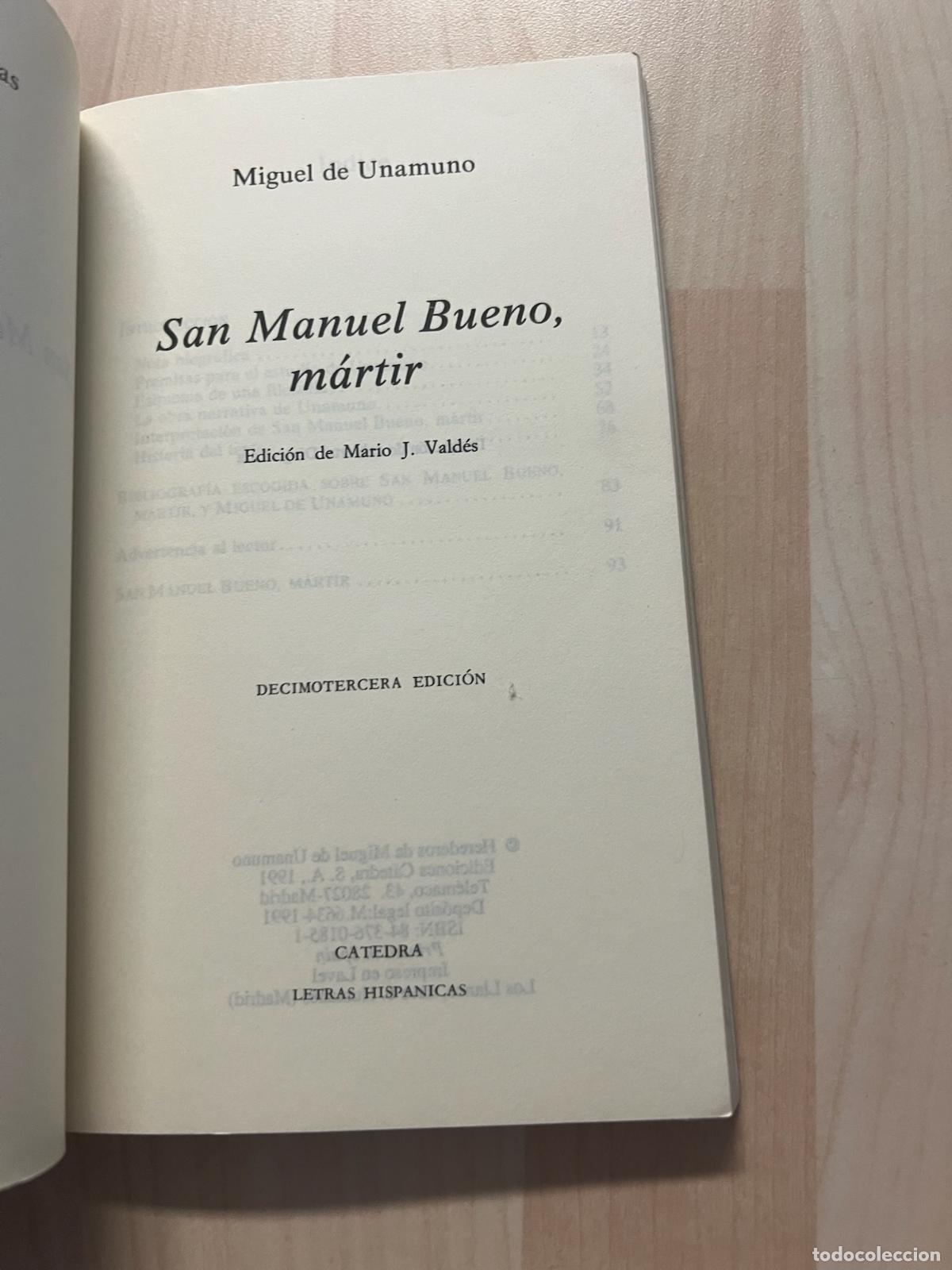 Libros: San manuel bueno, m&aacute;rtir - Miguel de unamuno - Foto 4