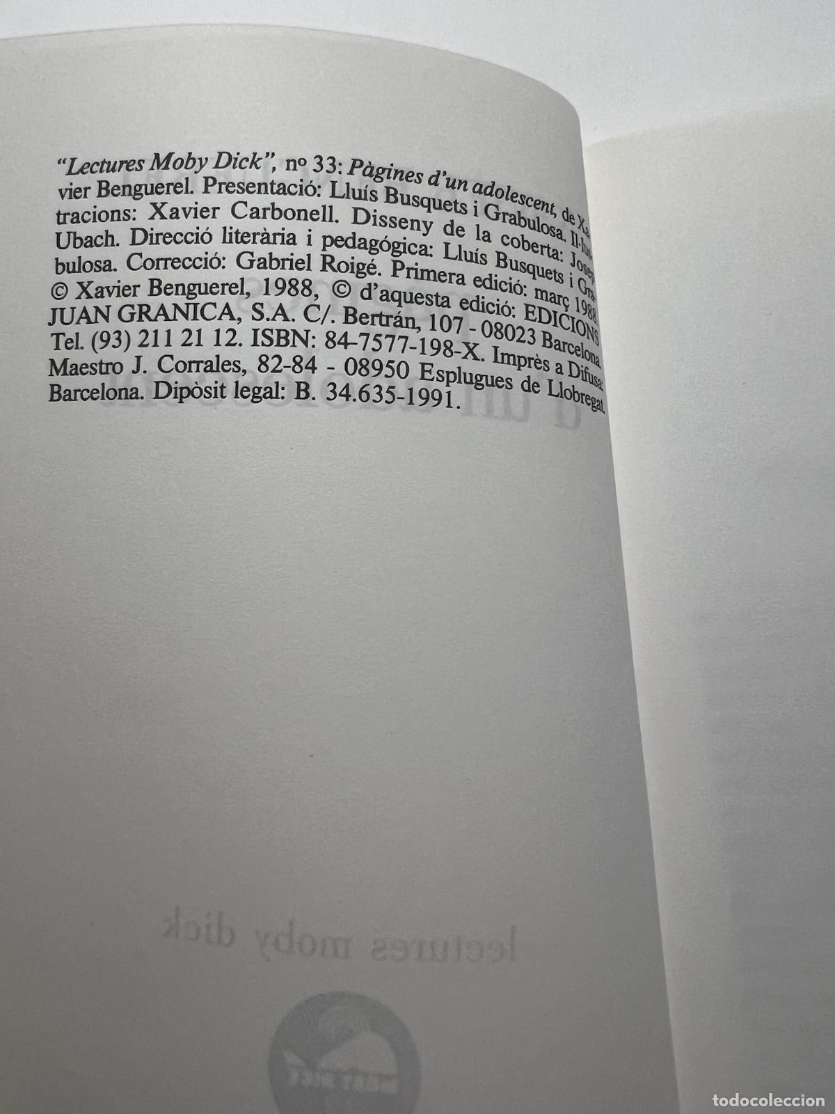 Libros: P&agrave;gines dun adolescent - Xavier Benguerel - Foto 5
