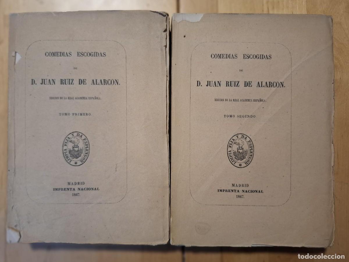 books: Juan Ruiz de Alarc&oacute;n - COMEDIAS ESCOGIDAS. I y II Vols.