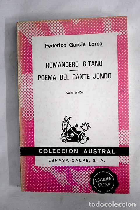 Libros: Romancero gitano ; Poema del cante jondo.- Garc&iacute;a Lorca, Federico