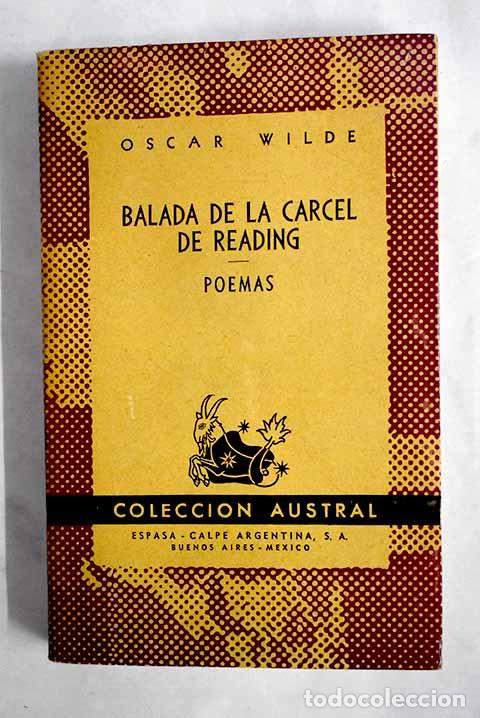 Libros: Balada de la c&aacute;rcel de Reading y otros poemas.- Wilde, Oscar