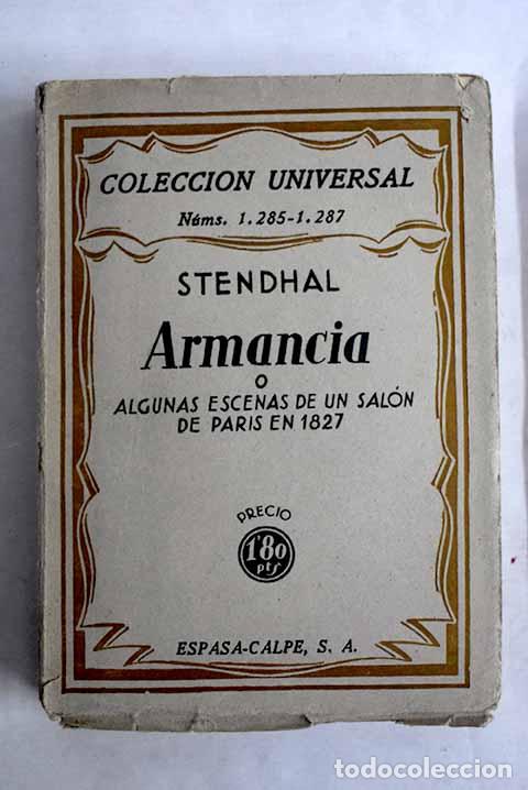 Libros: Armancia: Stendhal: Espasa-Calpe..- Stendhal - Foto 1