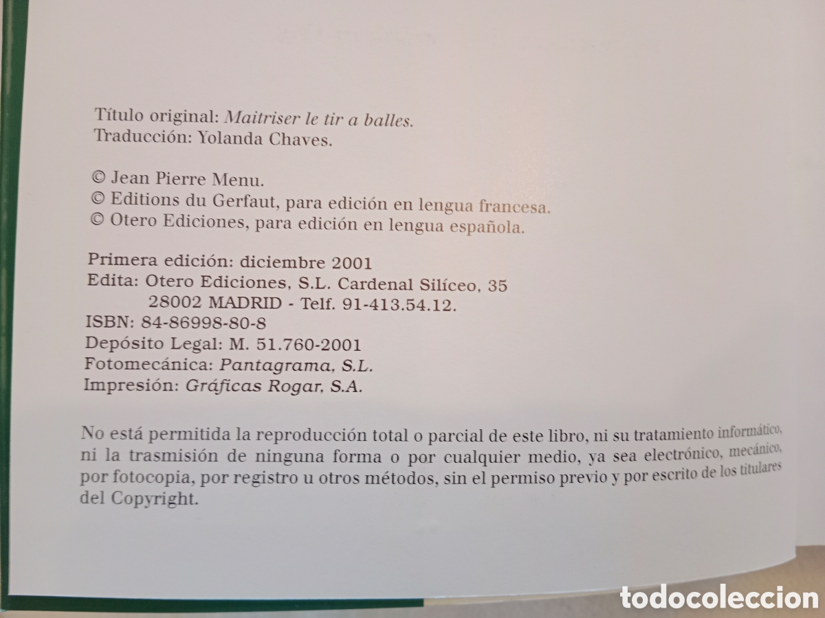 Libros: DOMINAR LA CAZA CON RIFLE , J.P. MENU , LIBRO BUSCADO - Foto 7