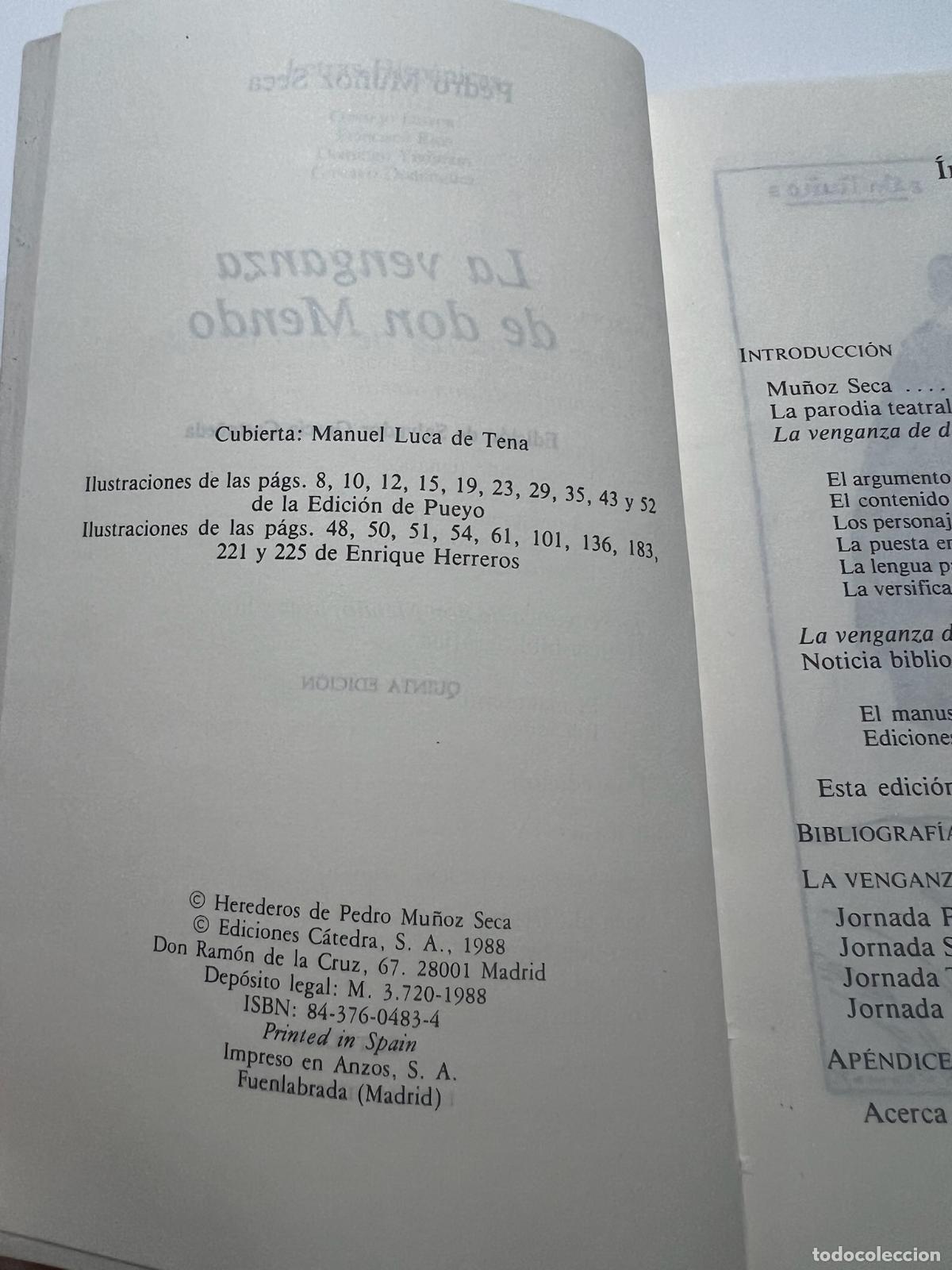 Libros: La venganza de don mendo - Pedro mu&ntilde;oz seca - Foto 4