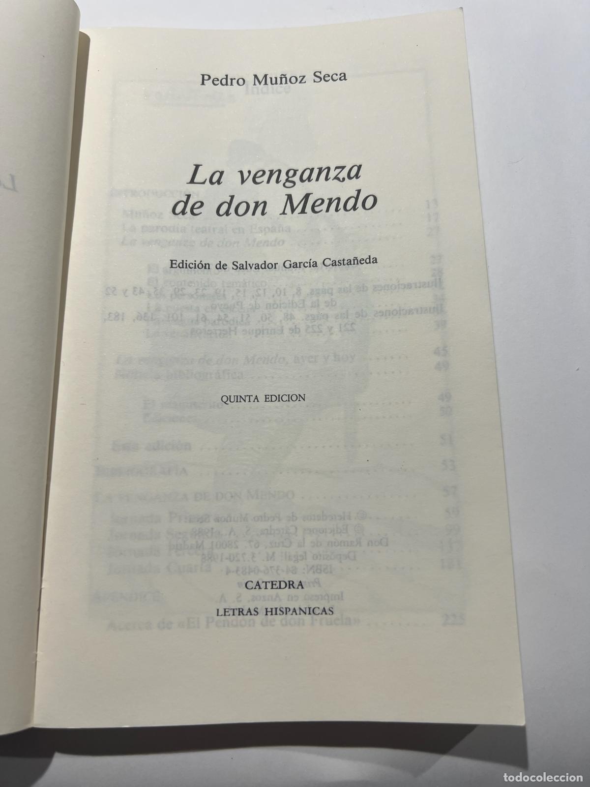 Libros: La venganza de don mendo - Pedro mu&ntilde;oz seca - Foto 5