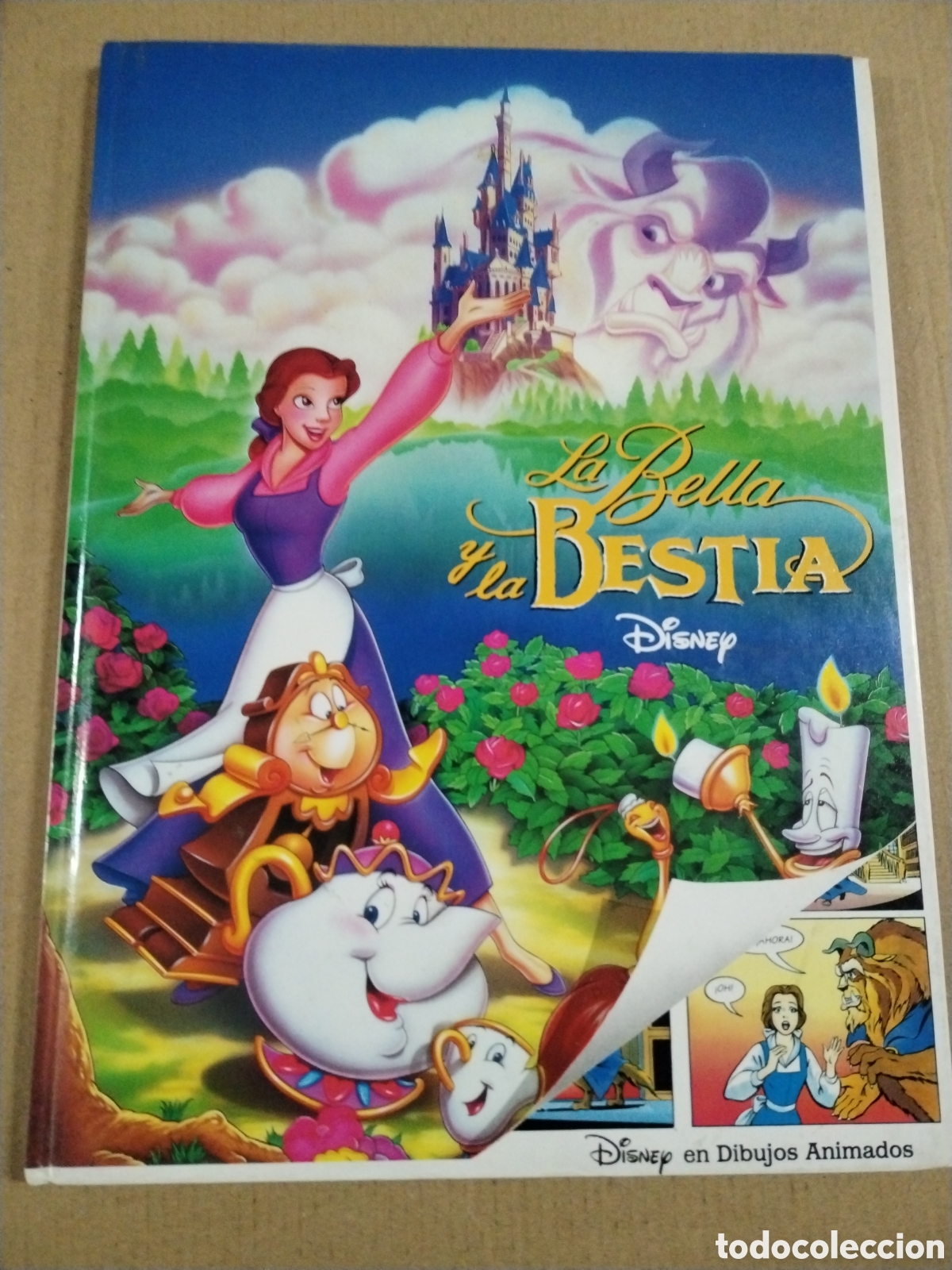 Libros: DISNEY EN DIBUJOS ANIMADOS. LA BELLA Y LA BESTIA. - Foto 1